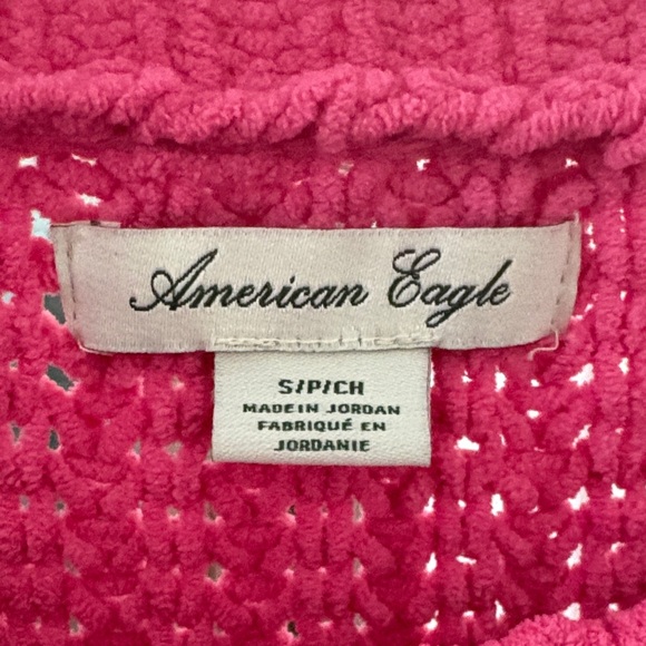 American Eagle Outfitters Vibrant Pink Crew Neck Sweater - Picture 3 of 3